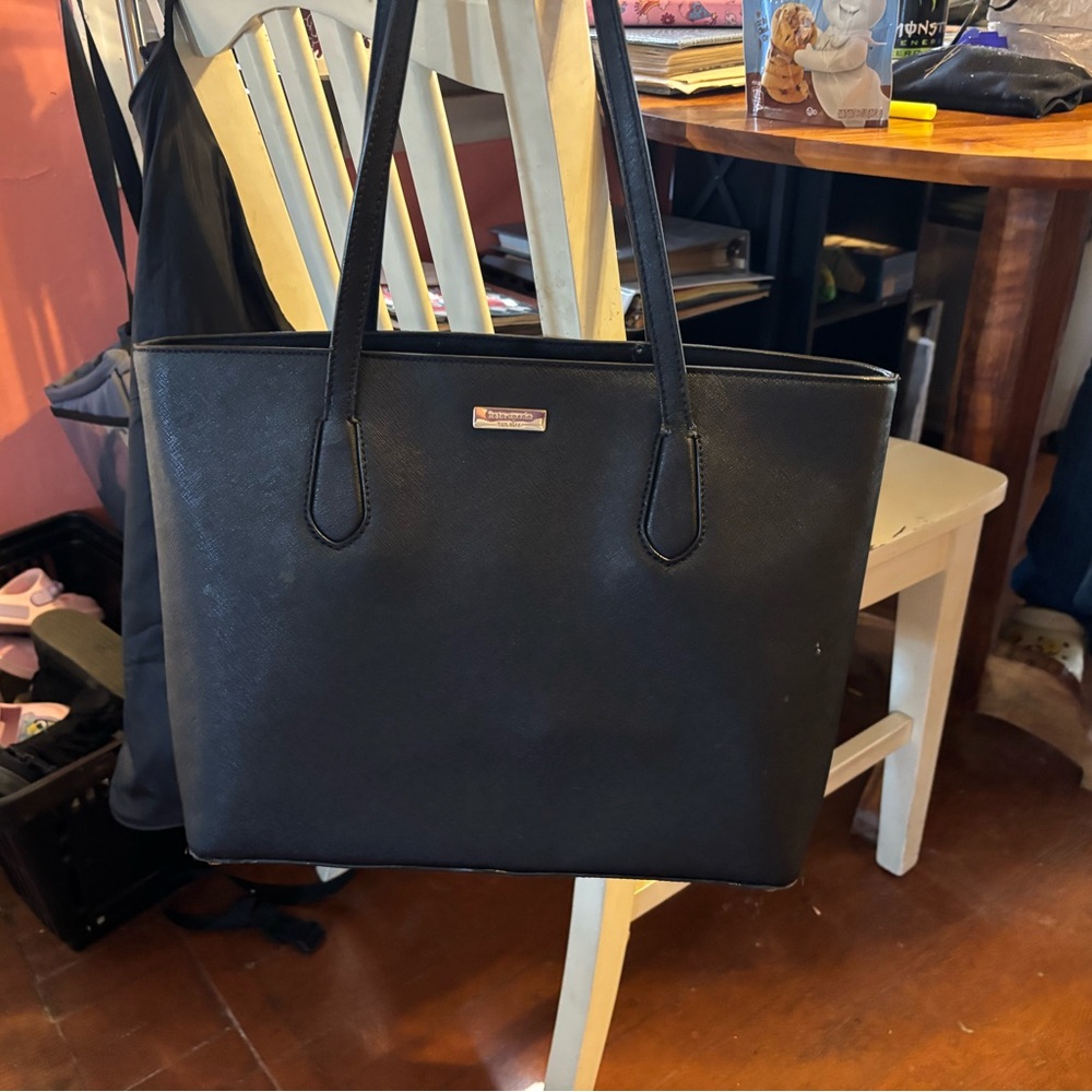 kate spade Black Saffiano Leather Tote